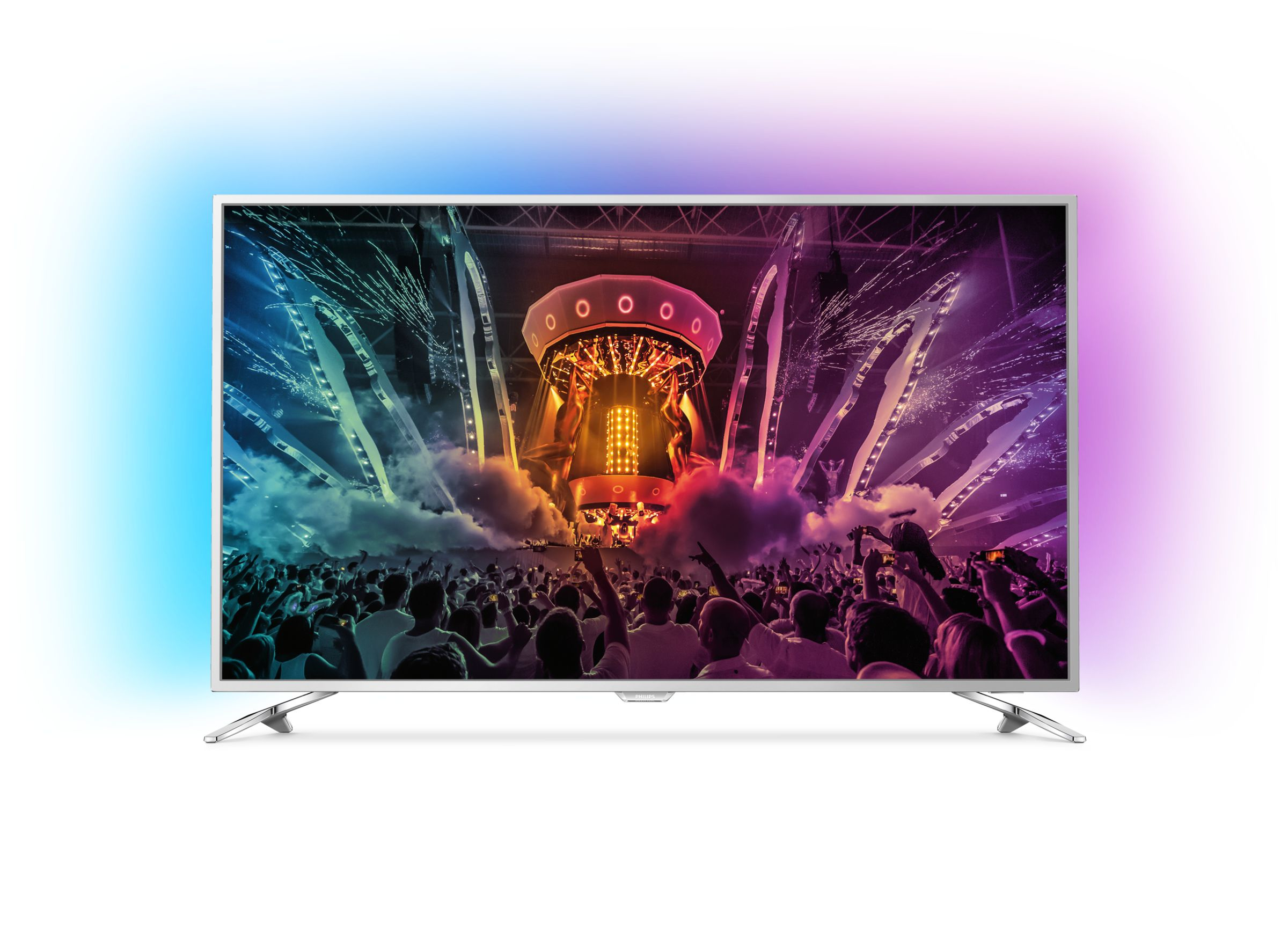TV LED 65 Pulgadas Philips 65PUS6521/12 UHD 4K, Android TV, Ambilight, Plata
