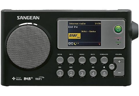 Radio portátil  Sangean WFR-27C, DAB+, FM RDS, Wi-Fi, Negro