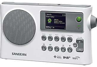 Radio portátil - Sangean WFR-28C, DAB+, FM RDS,Wi-Fi, Blanco