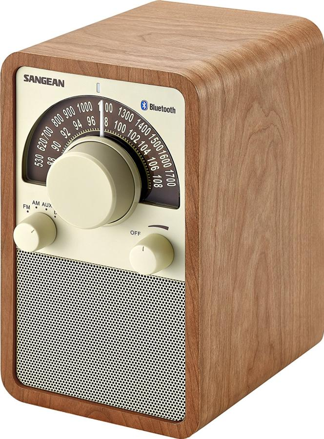 Radio portátil - Sangean WR-15BT, Analógica, FM, AM, Bluetooth, 10W, Nogal