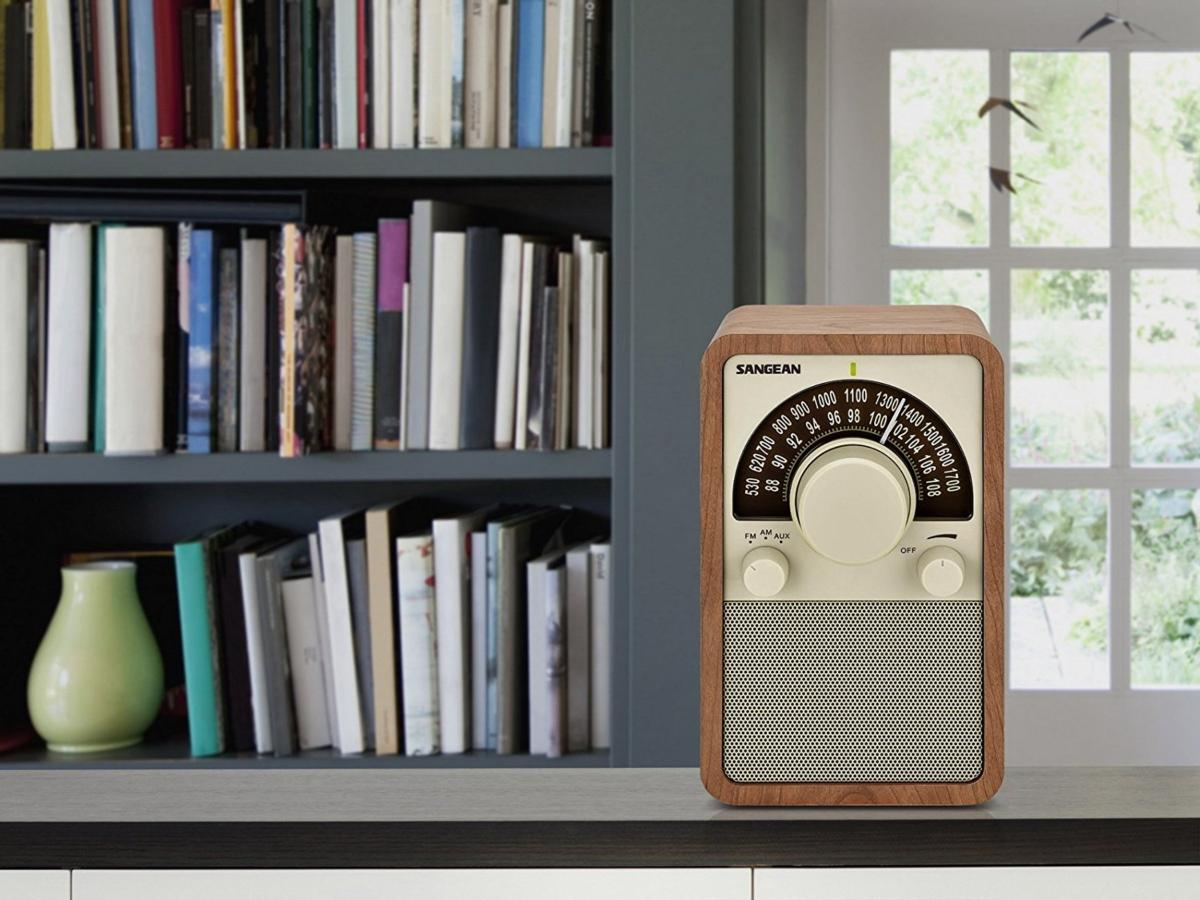 Radio portátil - Sangean WR-15BT, Analógica, FM, AM, Bluetooth, 10W, Nogal