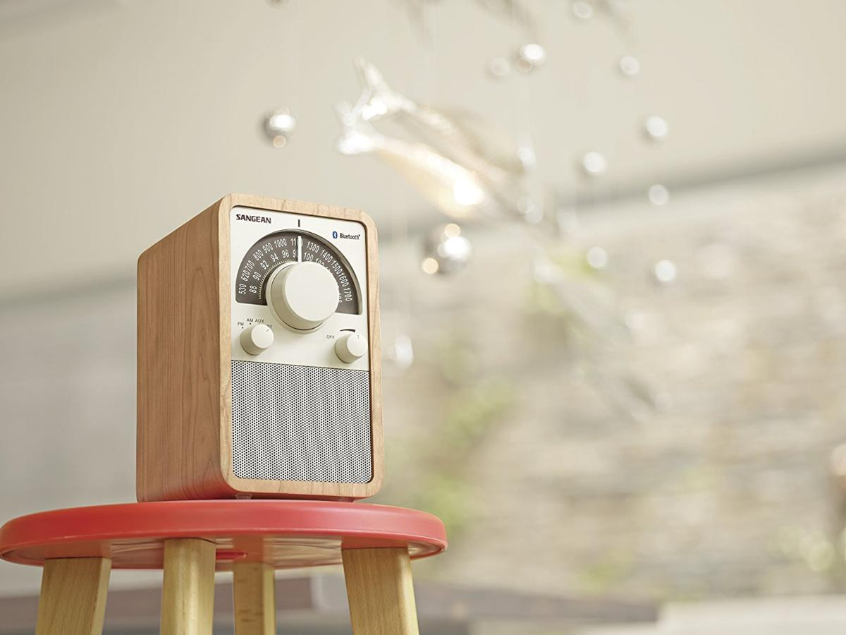Radio portátil - Sangean WR-15BT, Analógica, FM, AM, Bluetooth, 10W, Nogal