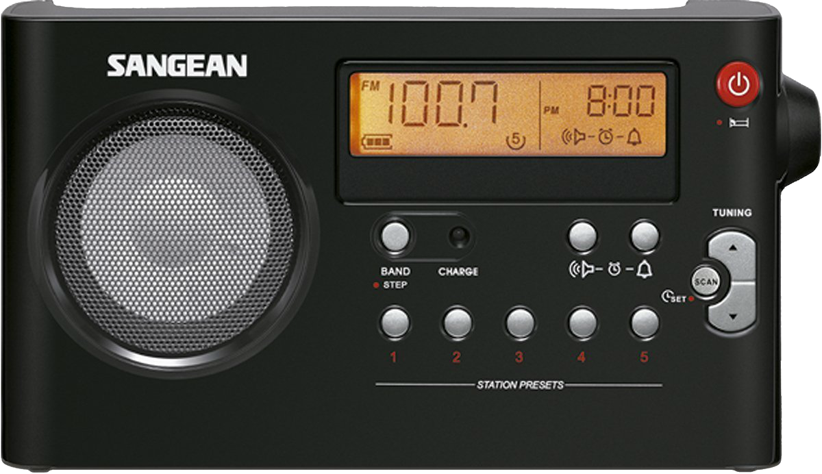 Radio Portatil Sangean prd7 color negra pantalla lcd 3.3 7.2 voltios y prd7b digital d7