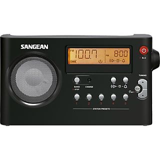 Radio portátil - Sangean Package PR-D7, FM/AM, Digital, Despertador, Negro