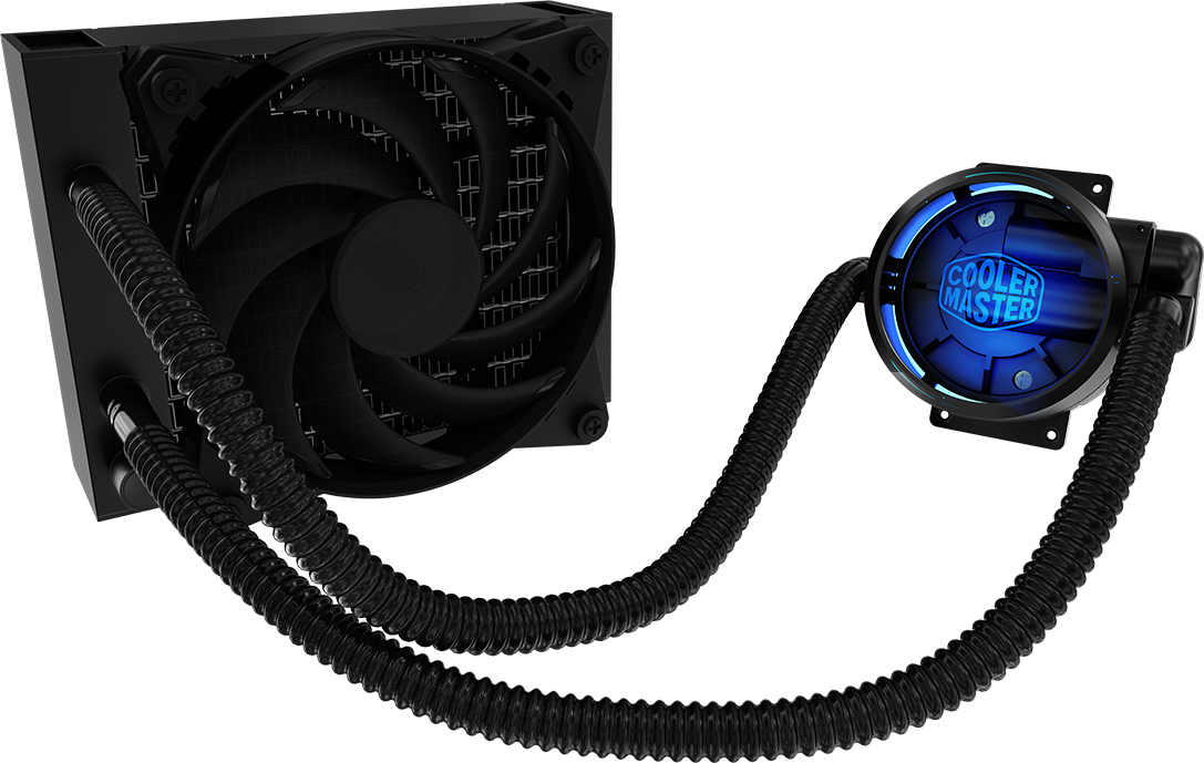 Ventilador de CPU - Cooler Master MasterLiquid Pro 120, LED azul, 6-30 dBA