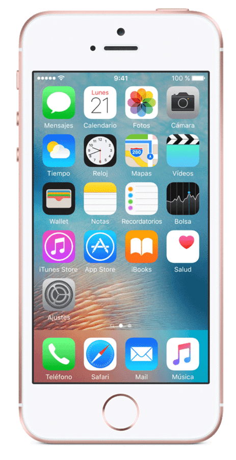 Apple iPhone SE de 32 GB, con red 4G, pantalla retina de 4", Oro rosa