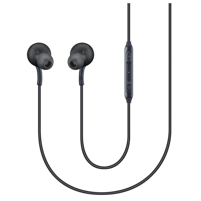 Auriculares de botón - Samsung in-ear AKG, Con micrófono, Negro/Gris