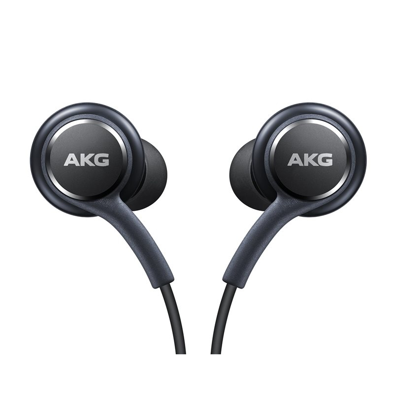 Auriculares de botón - Samsung in-ear AKG, Con micrófono, Negro/Gris
