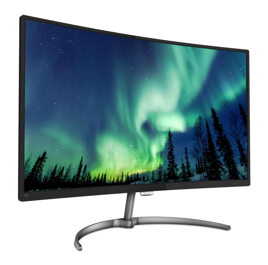 Monitor - Philips 278E8QJAB/00, 27" Full HD, Curvo, WLED, Negro