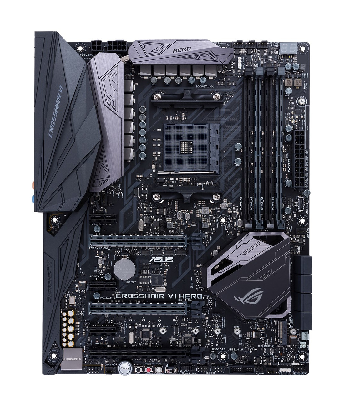 Placa base - ASUS CROSSHAIR VI HERO AMD X370 Socket AM4 ATX, DDR4, 128 MB