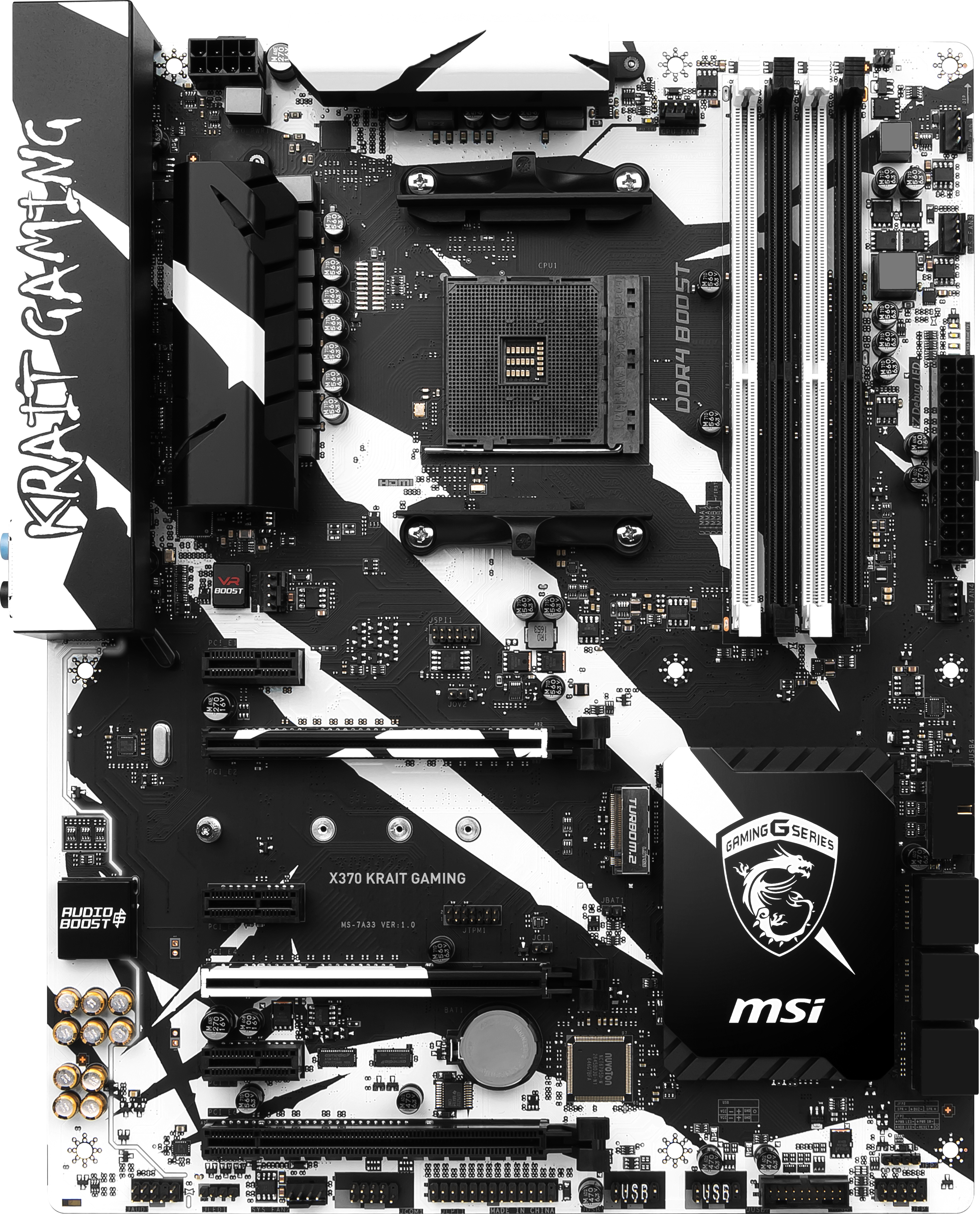 MSI Msı X370 Kraıt Gamıng Am4 Ddr4-3200+(Oc) M.2 Usb3.1 Atx