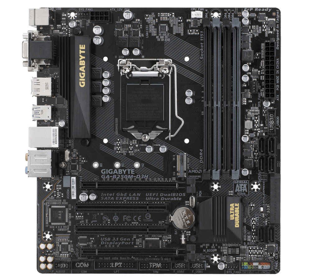 Gigabyte GA-B250M-D3H Intel B250 LGA1151 ATX placa base