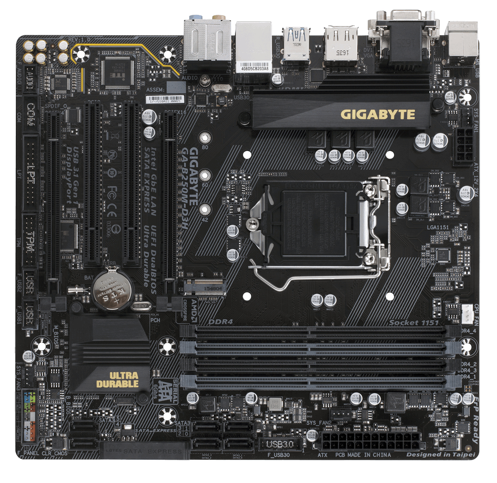 Gigabyte GA-B250M-D3H Intel B250 LGA1151 ATX placa base