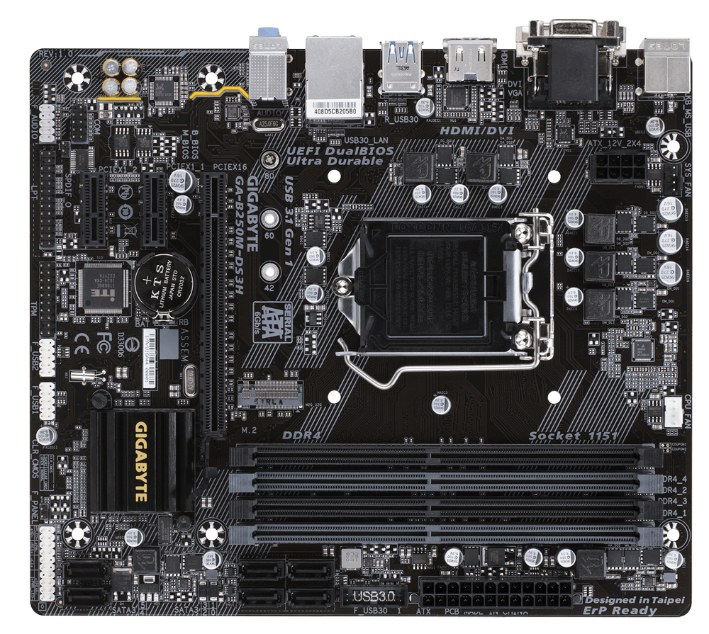 Gigabyte GA-B250M-DS3H Intel B250 LGA1151 Micro ATX placa base