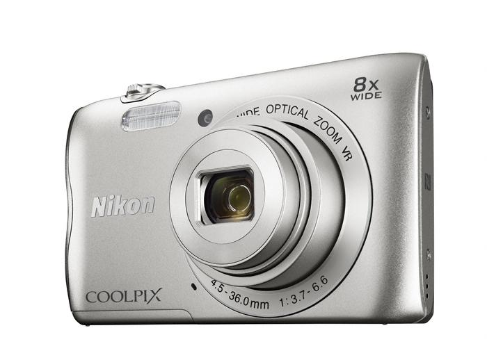 Cámara Digital Nikon coolpix a300 plata compacta 201 mp de fotos 20mp 8x pantalla lcd 2.7 20.1mp zoom 20 80 1600 12.3 5152 3864