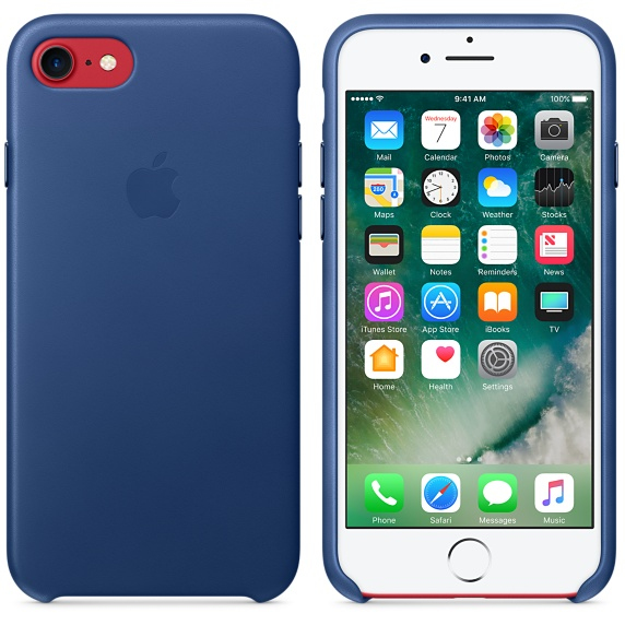Funda - Apple MPT92ZM/A 4.7", para iPhone 7, Piel, Zafiro