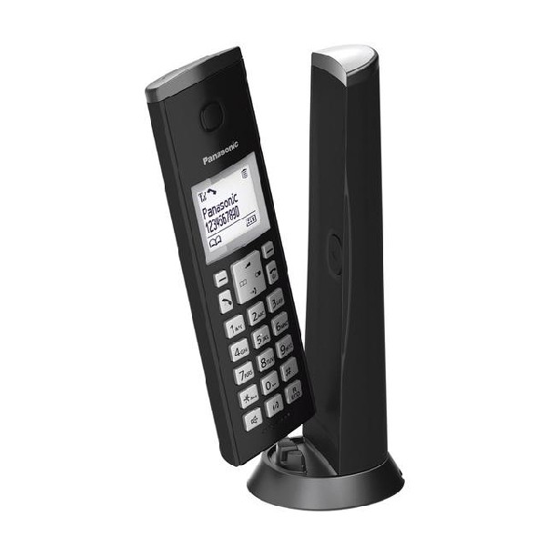 Teléfono - Panasonic KX-TGK210SPB, Inalámbrico, Identificador Llamadas, Manos Libres, Bloqueo Llamada, Negro