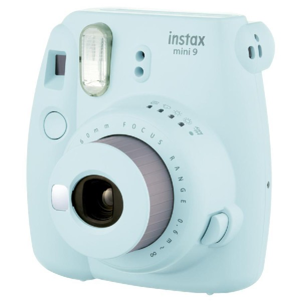 Cámara instantánea - Fujifilm Instax Mini 9, Fotografías de 62×46 mm, Azul hielo