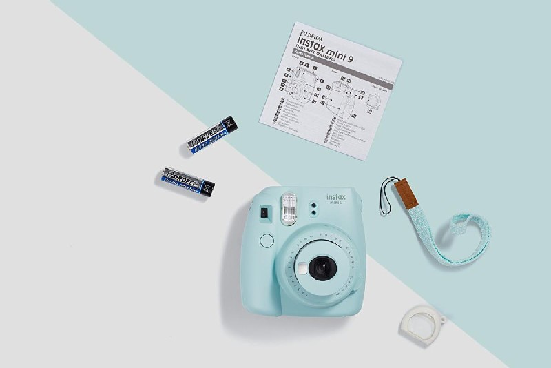 Cámara instantánea - Fujifilm Instax Mini 9, Fotografías de 62×46 mm, Azul hielo