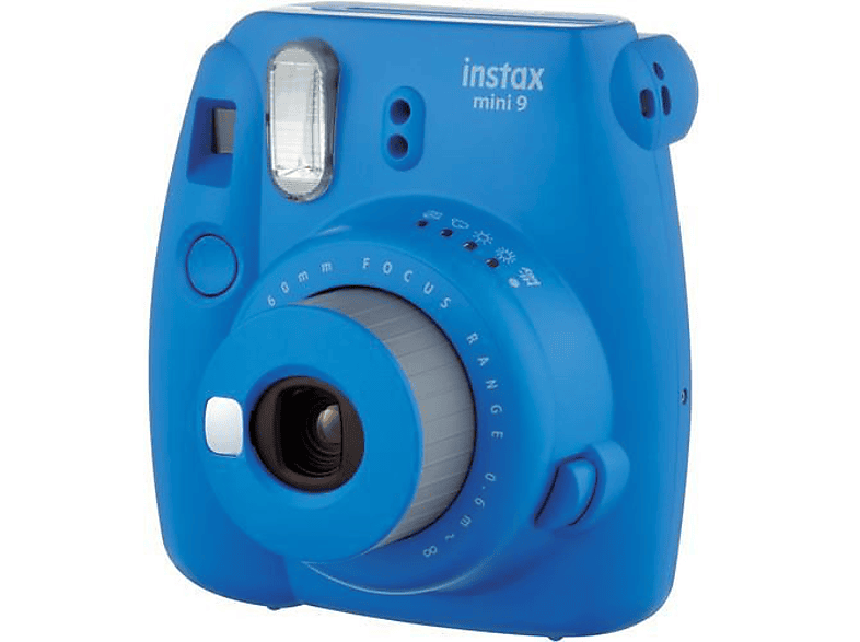 Instantánea Fujifilm Instax mini 9 fotografías de 62×46 mm azul cobalto añil blue obturación 160 2 pilas lr6aa 62x46mm camara instantanea