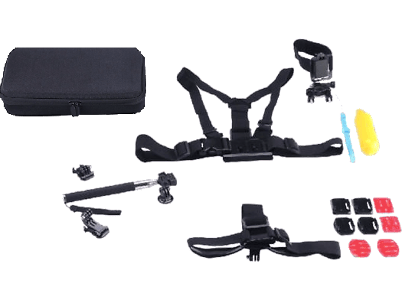 Kit accesorios cámara de acción - NK KF0010-AC, Correas, hebillas, soportes, estuche
