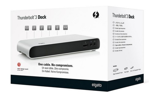 Dock station - Elgato Thunderbolt 3, Display Port, Thunderbolt 3, WiFi, Color blanco