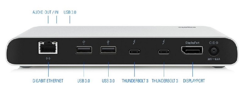 Dock station - Elgato Thunderbolt 3, Display Port, Thunderbolt 3, WiFi, Color blanco