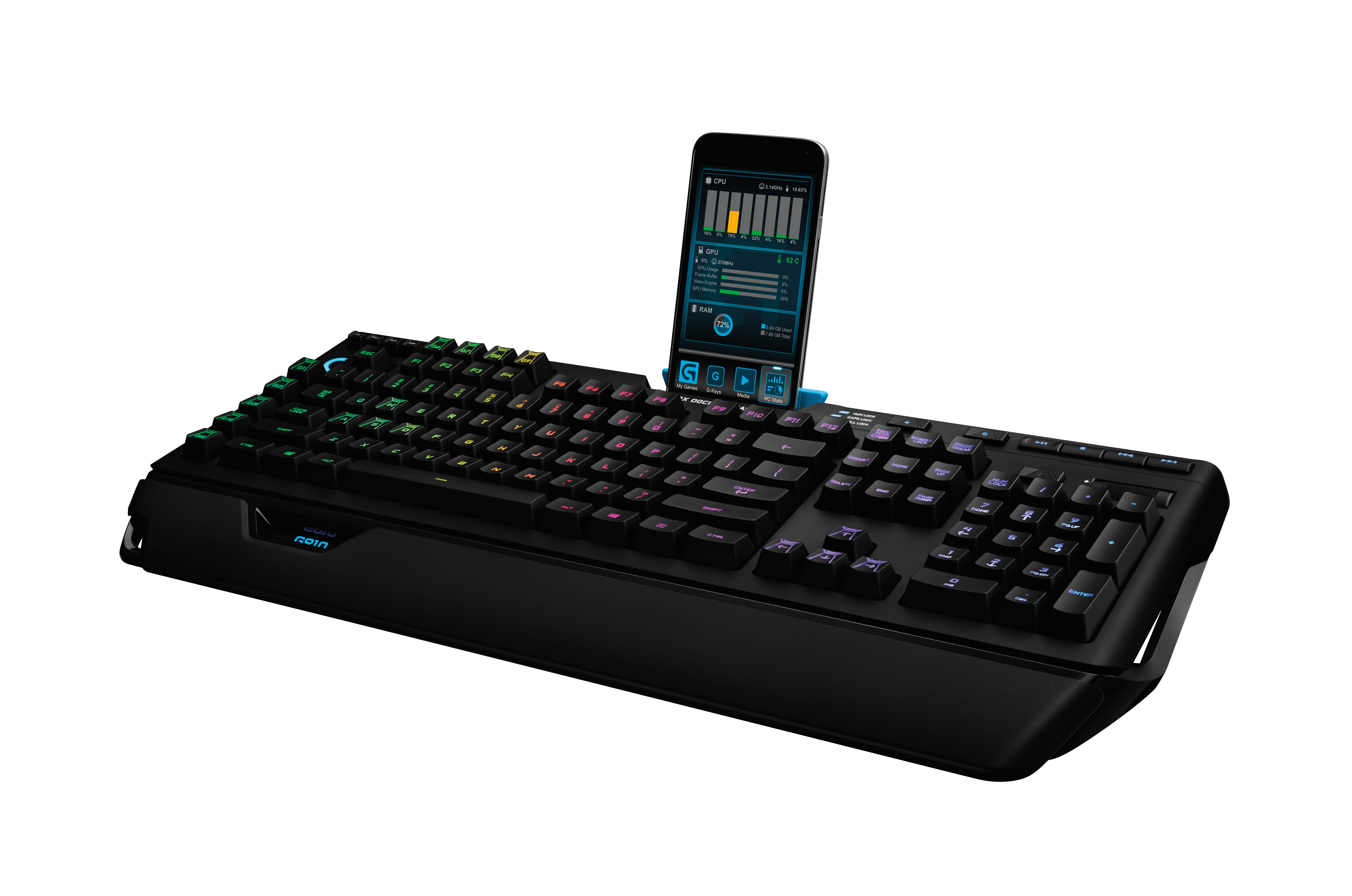 Teclado gaming - Logitech G910, USB, QWERTZ Alemán, Negro