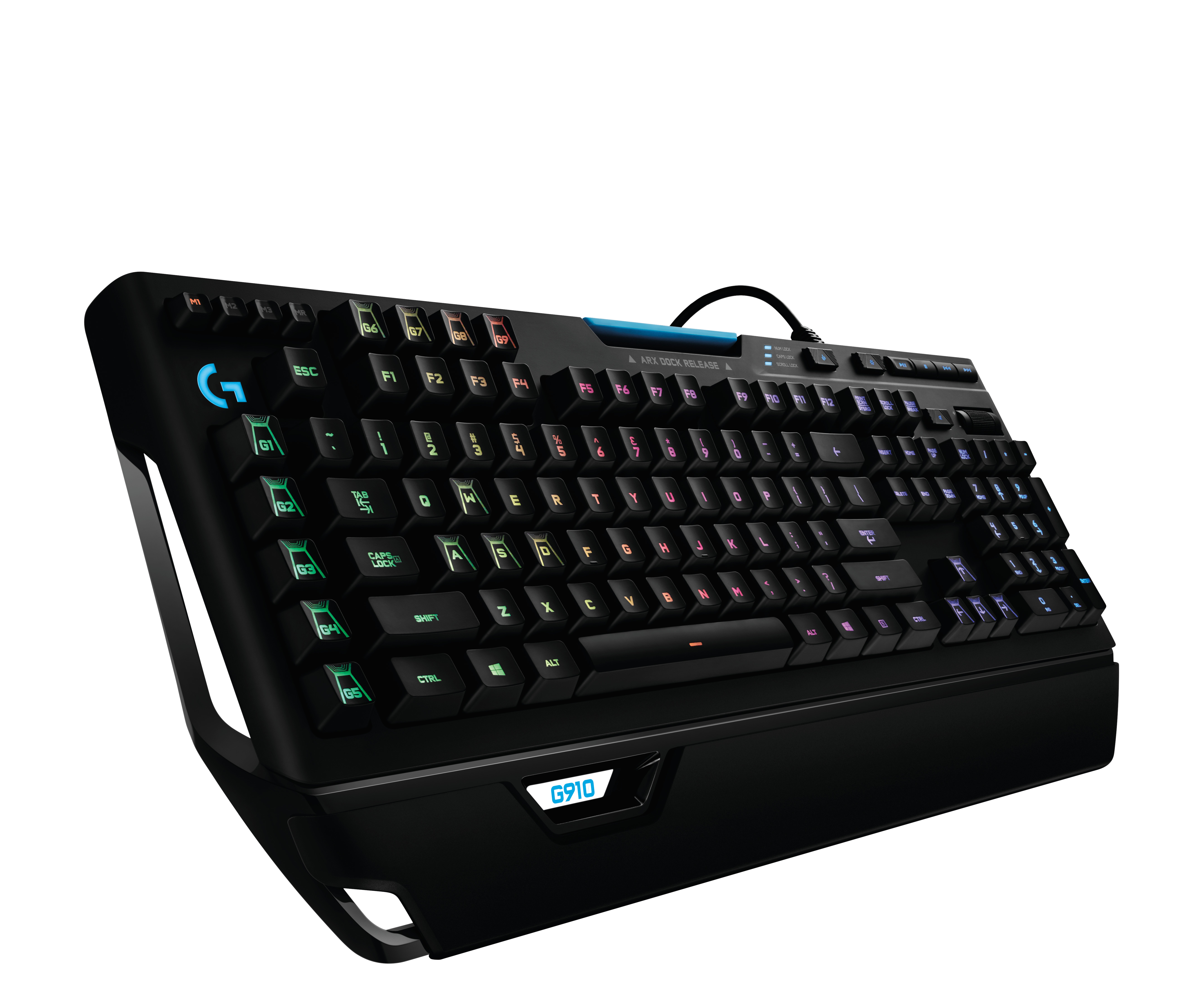 Teclado gaming - Logitech G910, USB, QWERTZ Alemán, Negro