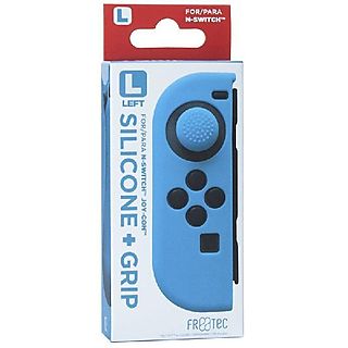 Funda + grips - FR-TEC FT1011, Para Nintendo Switch, Con grip izquierdo, Azul