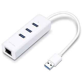 Adaptador USB - TP-Link UE330 USB 3.0 (3.1 Gen 1) Type-A 1000Mbit/s Color blanco nodo concentrador