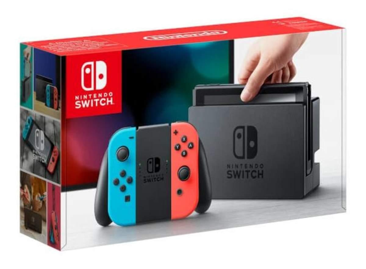 Consola - Nintendo Switch, 6.2", Joy-Con, Azul y Rojo Neón