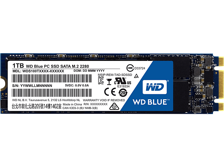 Disco Duro SSD/M2 de 1 TB | Western Digital WDS100T1B0B Blue SSD