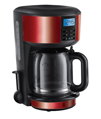 Cafetera de goteo - Russell Hobbs Legacy, Depósito 1.25L, 1000W, Rojo