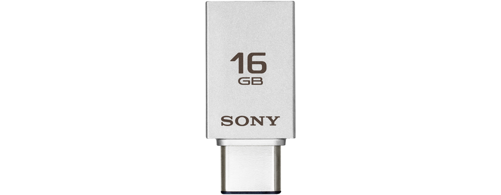 Pendrive 16GB - Sony USM16CA1, USB 3.0, Micro-USB, Plateado