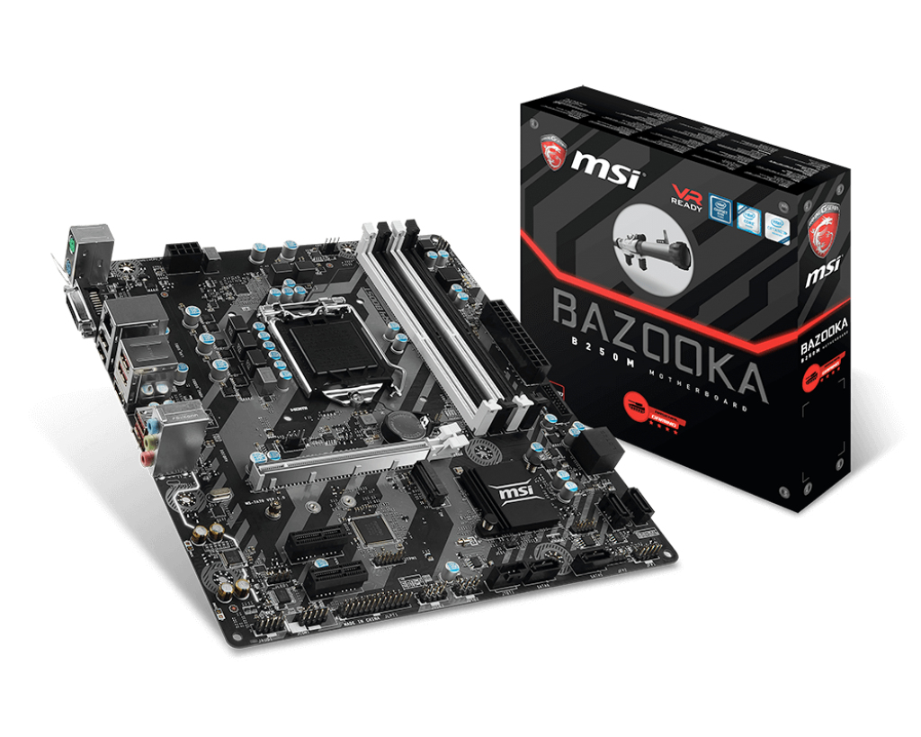 Placa Base - MSI B250M BAZOOKA, DDR4 Boost, Audio Boost, Military Class 5