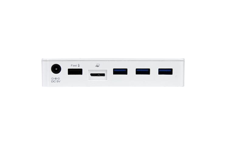 Hub USB - StarTech.com ST4300U3C1 Concentrador USB 3.0 3 Puertos Hub con Carga Rapida y Base