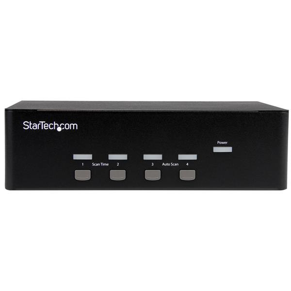 Switch KVM - StarTech.com SV431DVGAU2A Conmutador KVM 4 puertos VGA dobles 2 puertos USB audio