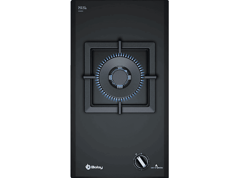 Placa gas - Balay 3ETG631HB, 1 zona, Gas, Negro
