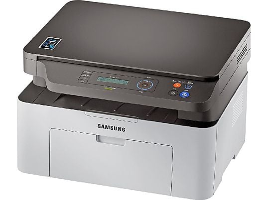 Impresora multifunción - Samsung SL-M2078W, Monocromo, WiFi, NFC, 20 ppm, 1200 ppp, USB, Blanca