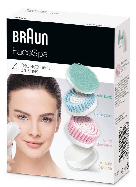 Recambio cepillo facial - Braun FaceSpa 80MV, 4 cepillos