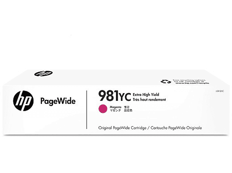 Cartouche HP 981YC Noir Extra Haute Capacité Originale - Référence L0R20YC - Pour Imprimante PageWide - Neuve