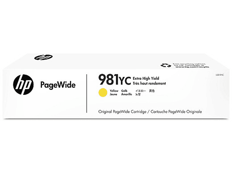 Cartucho de tinta | HP 981YC Extra High Yield Yellow Original PageWide Cartridge 16000páginas Amarillo