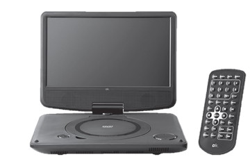 DVD portátil - OK OPD910, TFT LCD, 9 pulgadas, Negro