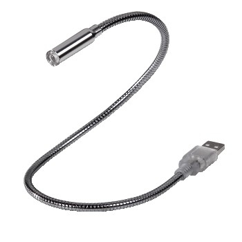 Luz flexor para portátil - Hama, cromado, alimentación USB