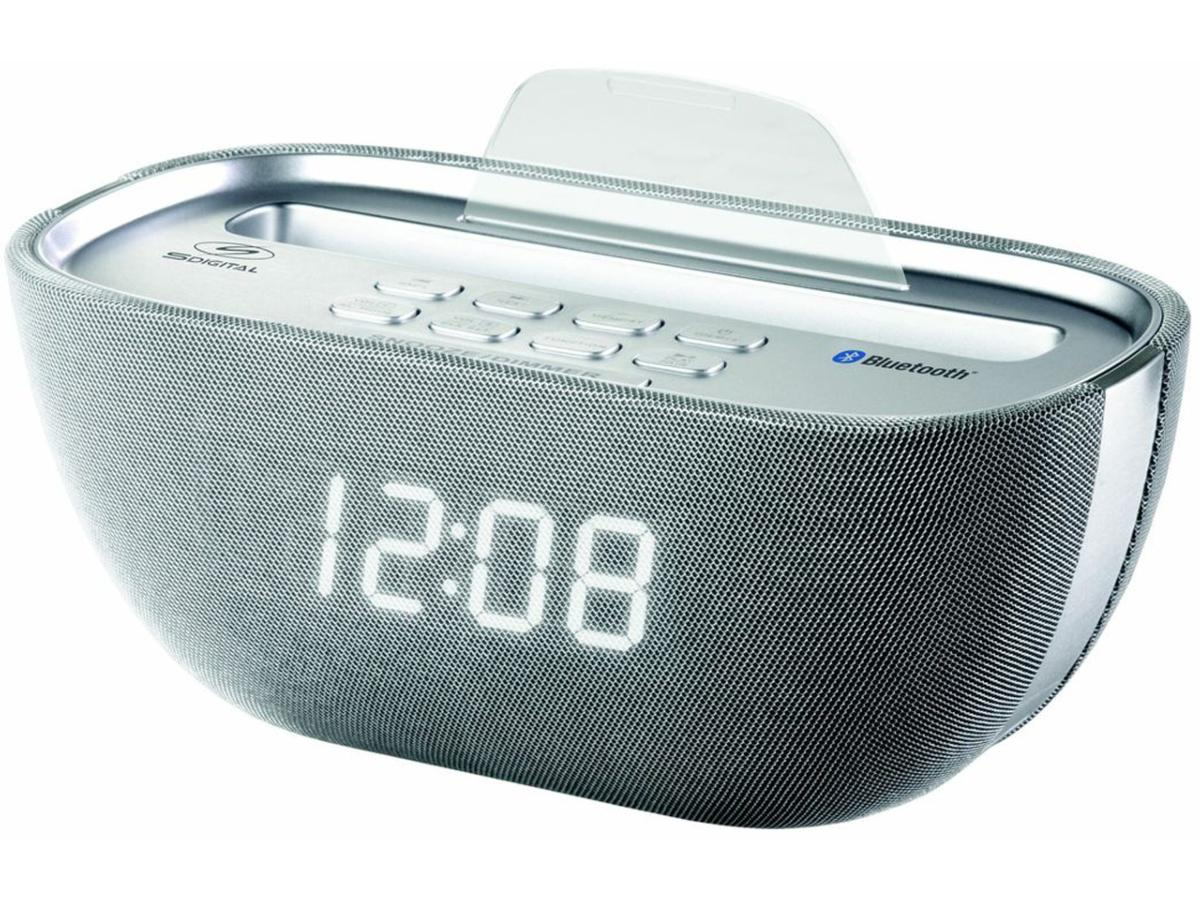 Naks Electronics Radio Despertador - NaksMeridian Q 17 Bluetooth, Radio Fm, Plateado