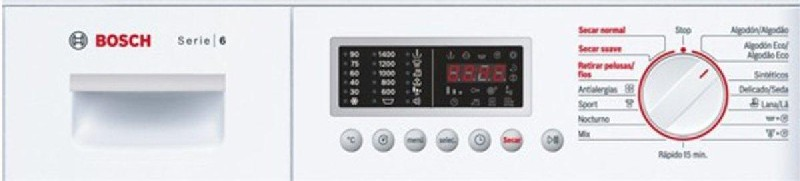 Lavadora secadora - Bosch WKD28541EE Integrable, 7kg/4kg, 1400 r.pm., Clase B, Blanco