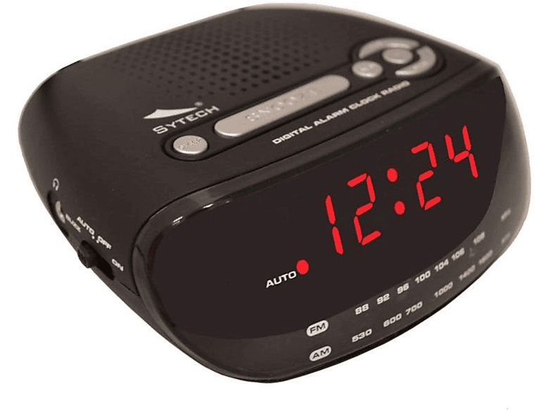 Despertador | Sytech SY-1028 Negro, Radio AM / FM, Temporizador
