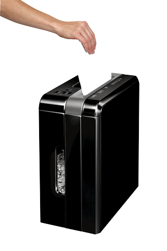 Destructora de papel - Fellowes DS-500C, Nivel de seguridad P-4, Corte en partículas, Negro