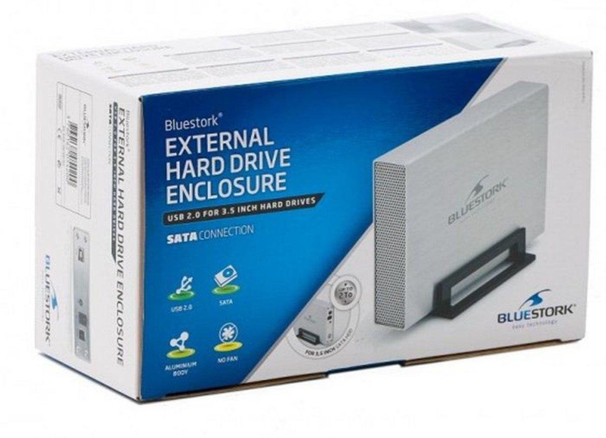 Caja disco duro de 3.5 - Bluestork BS-EHD-25/SU/S2, SATA, USB 2.0, aluminio cepillado
